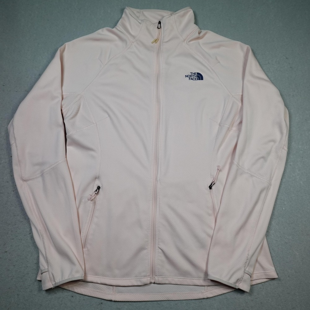The North Face Track Jacket Womens Large Pink FlashDry Full Zip Running gym walk